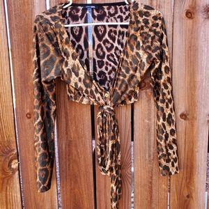 Fashion Nova Cheetah Crop Top